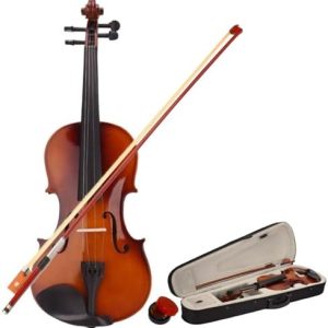 4/4 Beginner Violin for Adults,Complete Full Size Violin Kit with Portable Case,Bow, Rosin All Accessories Included (4/4 Natural)